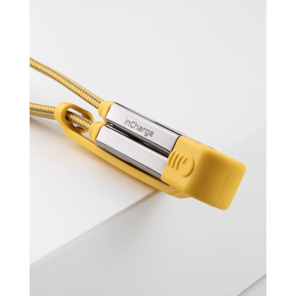 Фото - Кабель синхронизации данных Rolling Square 6in1, inCharge XL 3 м Yellow (XLL03R)