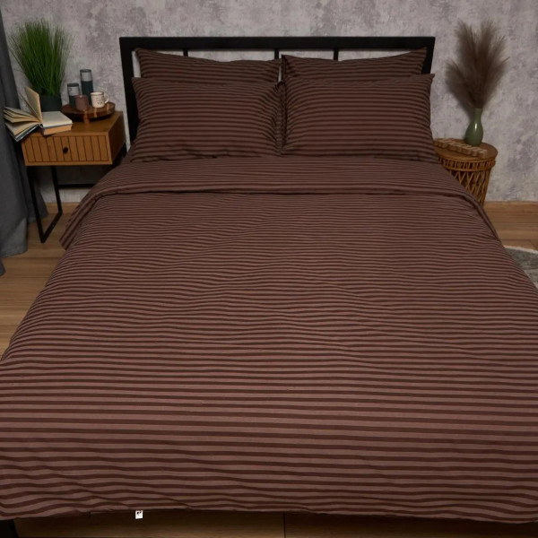 Фото - Комплект постельного белья Moon&Star Бязь Gold Люкс Espresso Lines 200х220 нав. 70х70 см 2 шт. (MS-890000251)