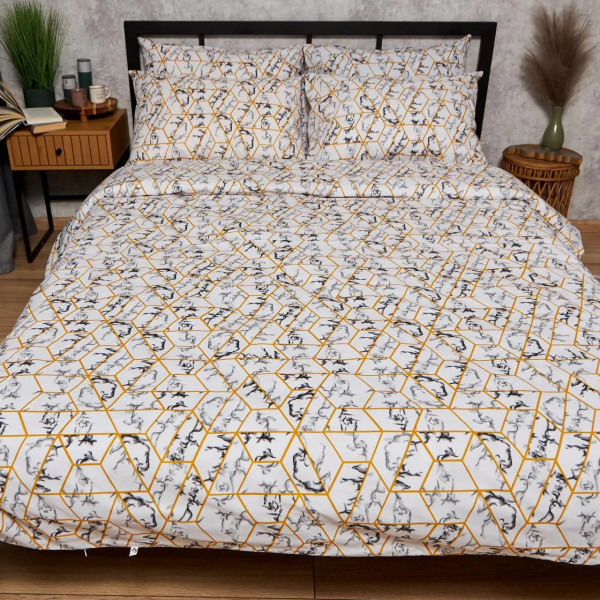 Фото - Комплект постельного белья Moon&Star Бязь Gold Люкс Modern Marble 200х220 нав. 50х70 см 2 шт. (MS-890000355)
