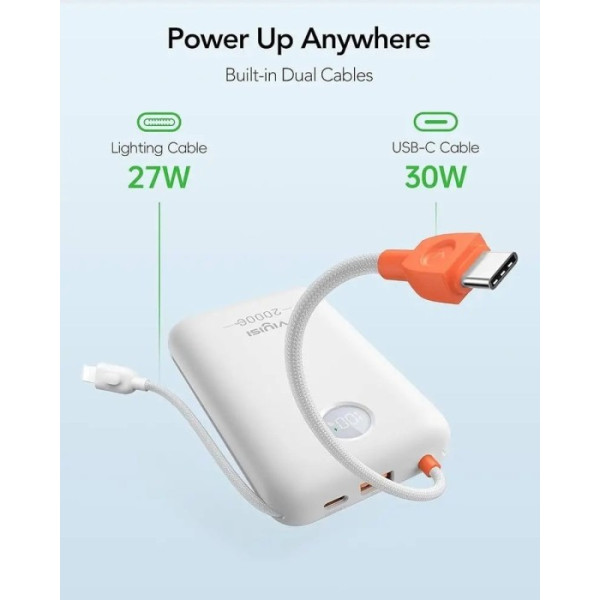 Фото - Батарея мобильная VIYISI G2068 20000mAh 30W (X0020VJ17D) White