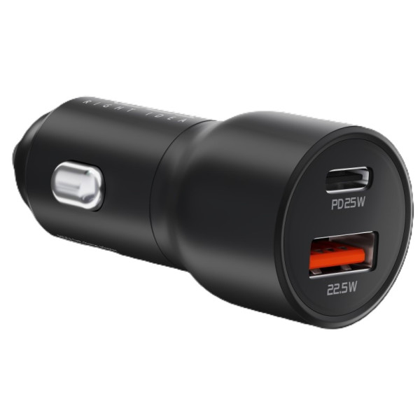 Фото - Автомобильное зарядное устройство Ridea QPow 1USB/1USB-C PD/QC 30W+Type-C to Type-C Black (RCC-30114)