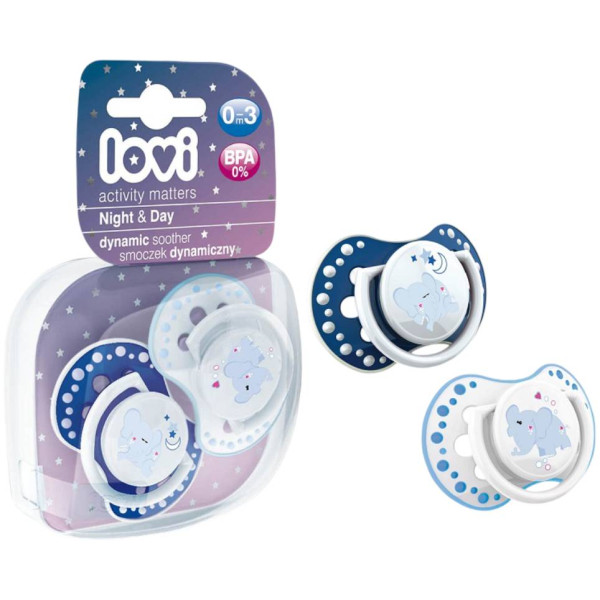 Фото - Динамическая пустышка Lovi 0-3 м-цев 2 шт. LOVI Night i Day (22/809boy) Фото - Динамическая пустышка Lovi 0-3 м-цев 2 шт. LOVI Night i Day (22/809boy)