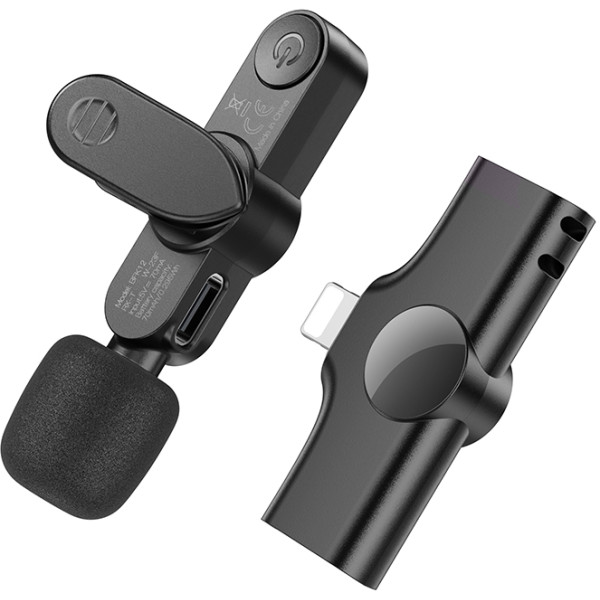 Фото - Микрофон для смартфона BOROFONE BFK12 Trophy lavalier wireless digital microphone iP Black (6941991106385)