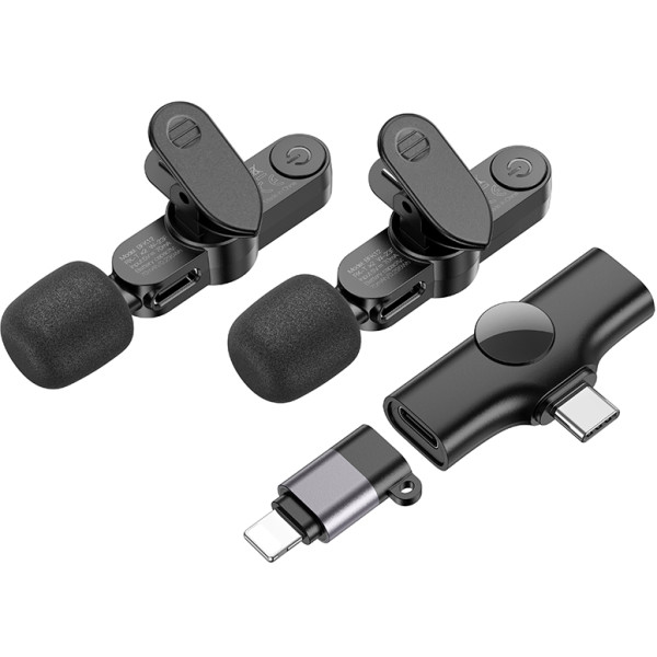 Фото - Микрофон для смартфона BOROFONE BFK12 Trophy lavalier wireless digital microphone iP/Type-C Black (6941991106408)