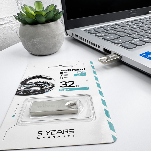 Фото - Флеш USB Wibrand 2.0 Taipan 32Gb Silver (WI2.0/TA32U2S)