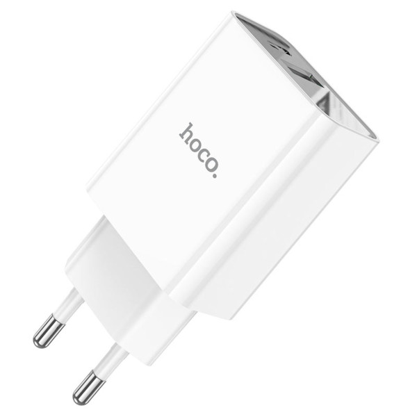 Фото - Сетевое зарядное устройство HOCO C100A PD20W+QC3.0 White (6931474769800)