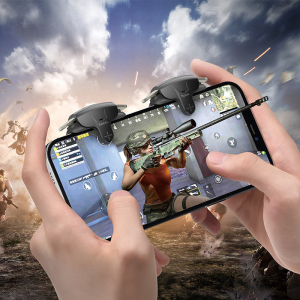 Фото - Геймпад HOCO GM6 Wild wolf pulse mobile game button Black Metal Gray (6931474751959)