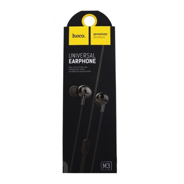 Фото - Наушники вкладыши проводные HOCO M3 Universal Earphone Black (6957531031840)