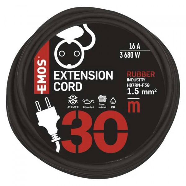 Фото - Удлинитель 220В EMOS P01830, 1 розетка, 30м.