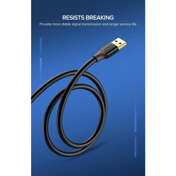 Фото - Кабель USB type A - USB type A UGREEN US129 USB 3.0 Extension Male 1.5m Black (30126)