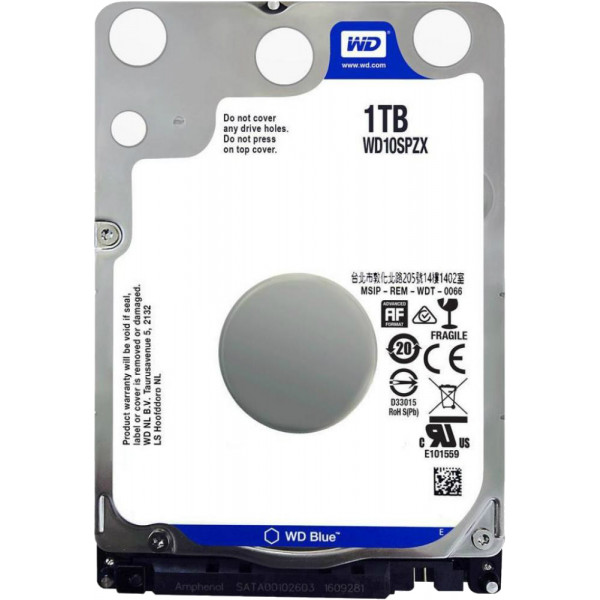 Фото - Уценка - Жесткий диск внутренний Western Digital Blue 1TB 5400rpm 128MB 2.5 SATA III (WD10SPZX)