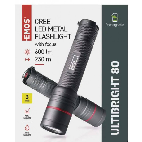 Фото - Фонарь EMOS LED P3180 600Lm Li-ion, ручн.