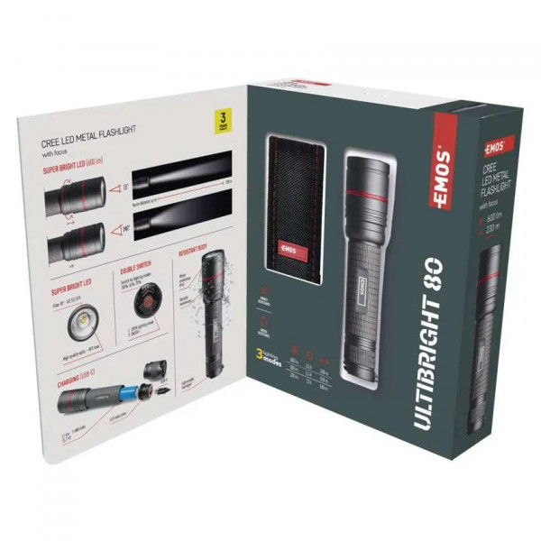 Фото - Фонарь EMOS LED P3180 600Lm Li-ion, ручн.