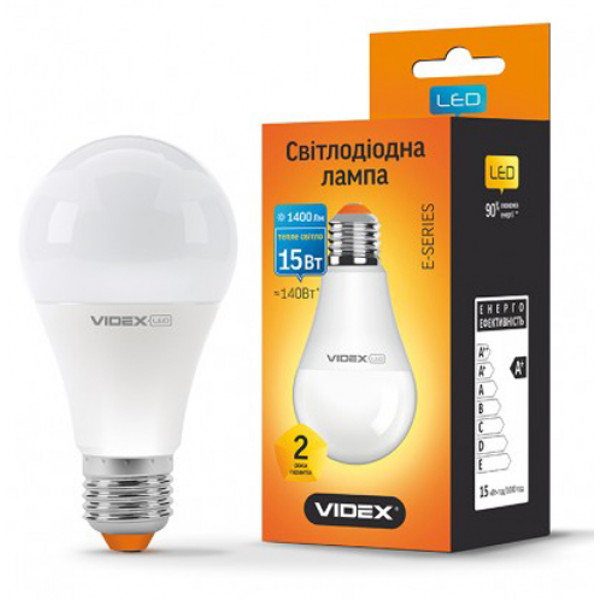 Фото - Лампочка светодиодная Videx A65e 15W E27 3000K 220V (23922)