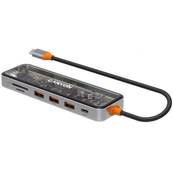 Фото - Док-станция Canyon DS-13 4k 7-в-1 USB-C Space Grey (CNS-TDS13)