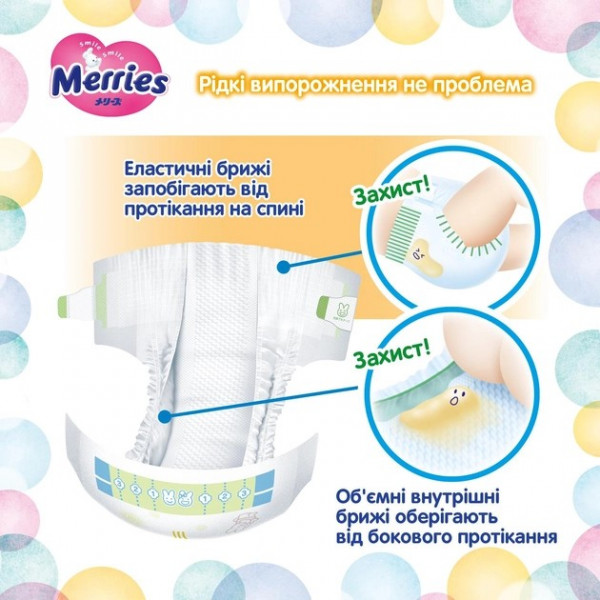 Фото - Одноразовые подгузники MERRIES Размер S (4-8 кг), 82 шт. (424629)