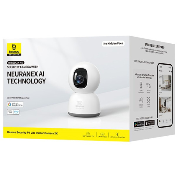 Фото - IP-камера Baseus Security P1 Series Indoor 3MP OS White EU (S0TV002132)