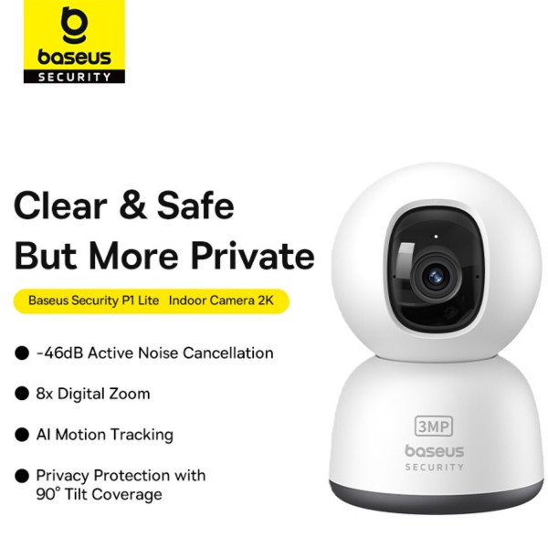 Фото - IP-камера Baseus Security P1 Series Indoor 3MP OS White EU (S0TV002132)