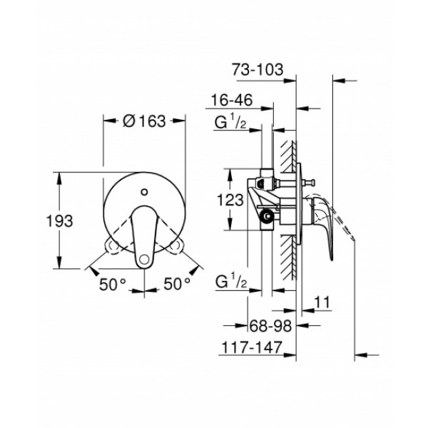 Фото - Смеситель для ванной Grohe Swift Хром (24336001)