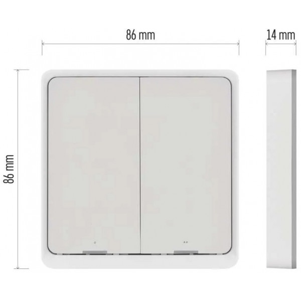 Фото - Беспроводной выключатель EMOS умный H5012 GoSmart 2 кнопки, белый