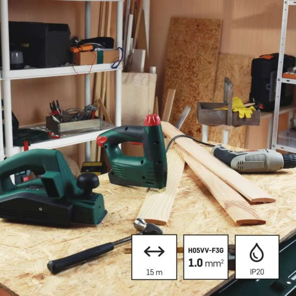 Фото - Удлинитель 220В EMOS на катушке P19515, 4 розетки, 15м, 1 мм2