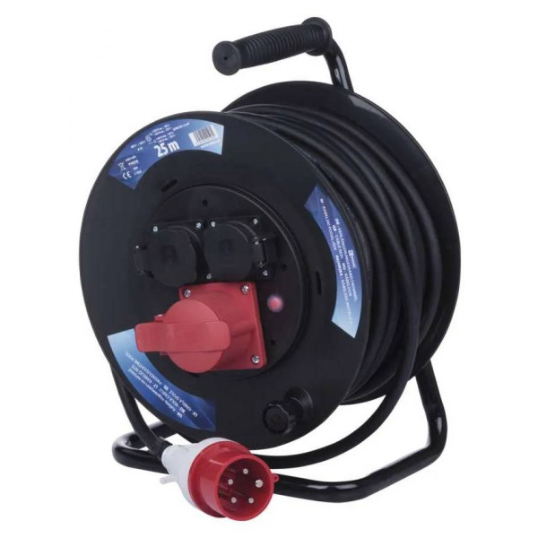 Фото - Удлинитель 220В EMOS на катушке P192250 3 розетки, 25 м, 220-400V, резина Фото - Удлинитель 220В EMOS на катушке P192250 3 розетки, 25 м, 220-400V, резина