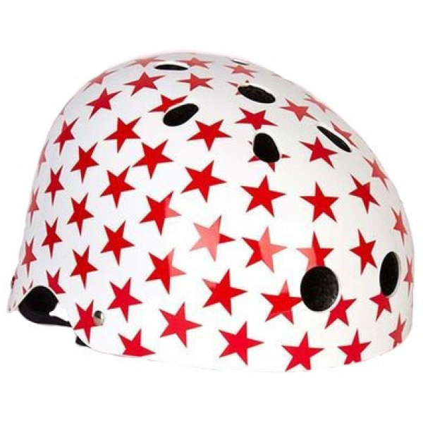 Фото - Шлем Coconut Белый с красными звездочками 44-51 см (COCO 4XS)