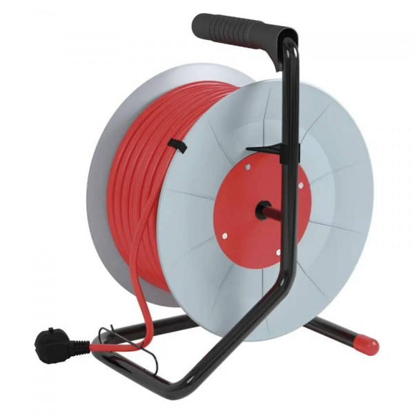 Фото - Удлинитель 220В EMOS на катушке P092501, 4 розетки, 50 м, ПВХ