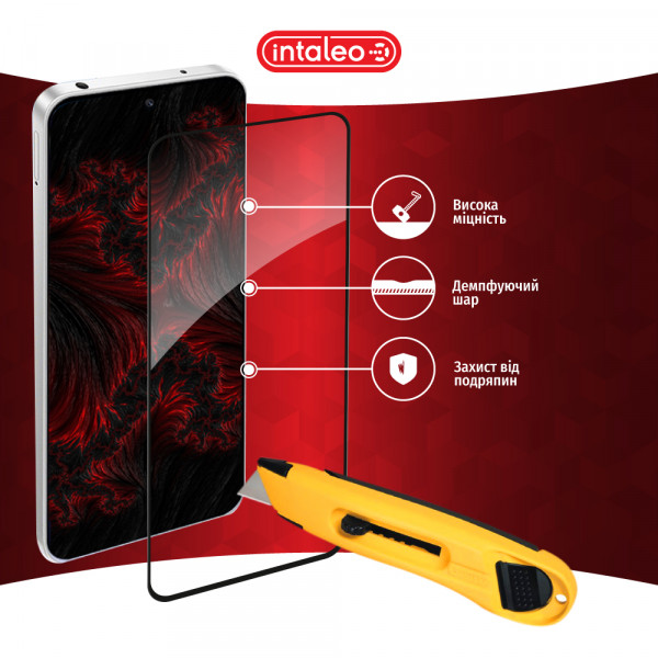 Фото - Защитное стекло для смартфона Intaleo Full Glue for Xiaomi Redmi Note 12R Black (1283126589805)
