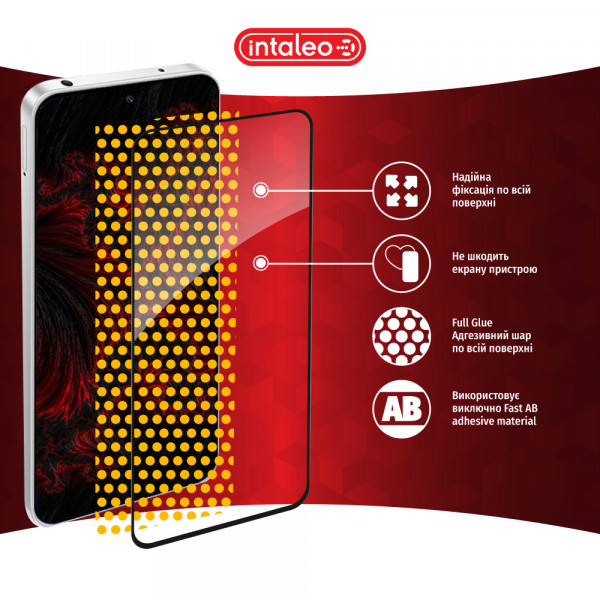 Фото - Защитное стекло для смартфона Intaleo Full Glue for Xiaomi Redmi Note 12R Black (1283126589805)