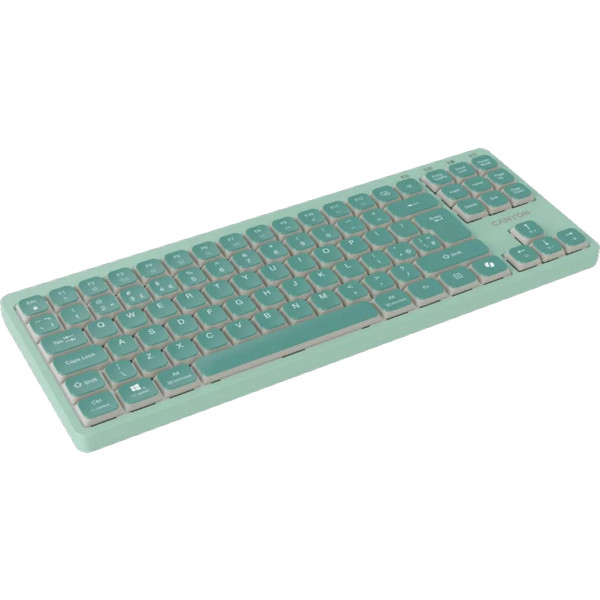 Фото - Клавиатура проводная Canyon OnType 10 TKL Mechanical Silent Low-profile Green (CNS-HKB10GR)