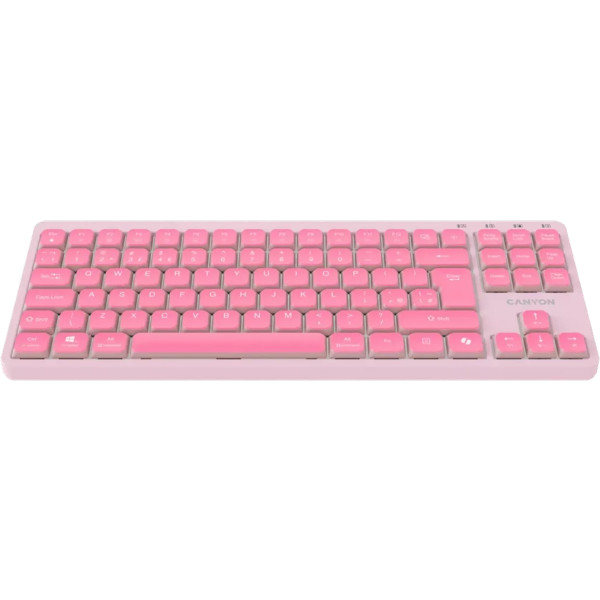 Фото - Клавиатура проводная Canyon OnType 10 TKL Mechanical Silent Low-profile Pink (CNS-HKB10P)