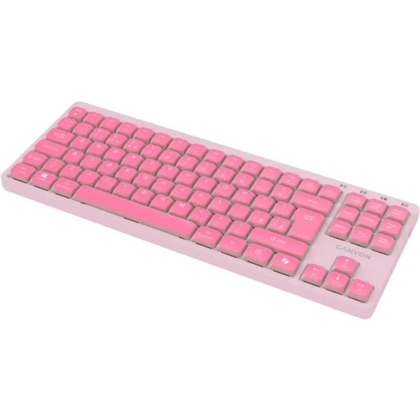 Фото - Клавиатура проводная Canyon OnType 10 TKL Mechanical Silent Low-profile Pink (CNS-HKB10P)