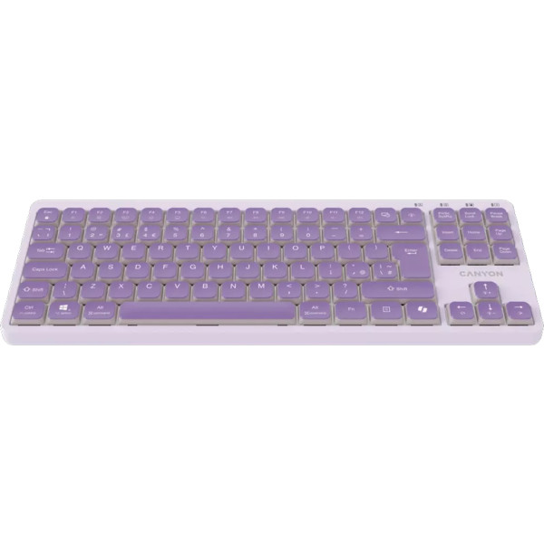 Фото - Клавиатура проводная Canyon OnType 10 TKL Mechanical Silent Low-profile Violet (CNS-HKB10V)