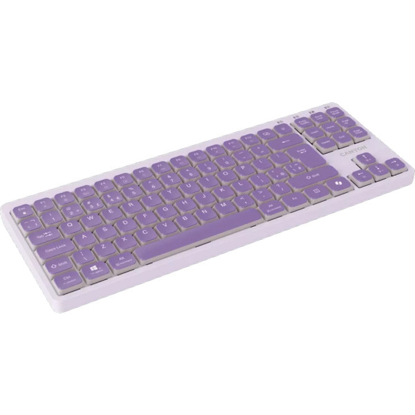 Фото - Клавиатура проводная Canyon OnType 10 TKL Mechanical Silent Low-profile Violet (CNS-HKB10V)