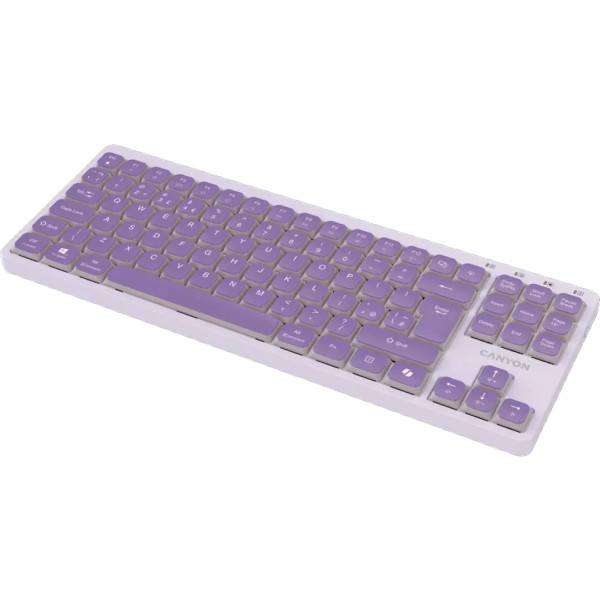 Фото - Клавиатура проводная Canyon OnType 10 TKL Mechanical Silent Low-profile Violet (CNS-HKB10V)