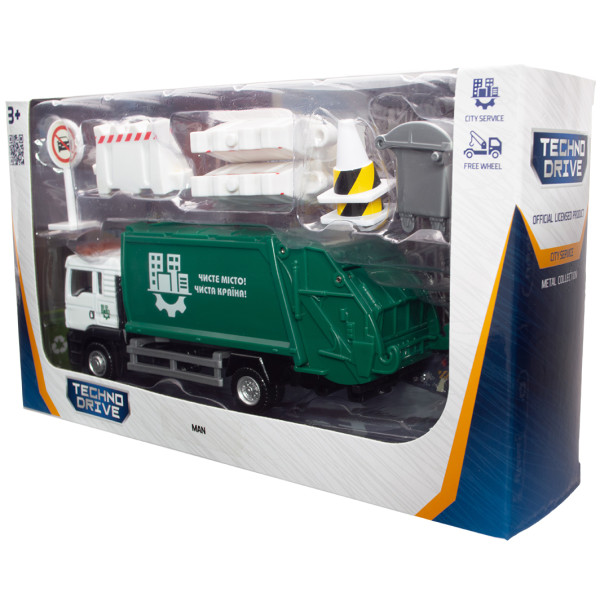 Фото - Наземная спецтехника TechnoDrive МУСОРОВОЗ МAN с аксессуарами (250431U)