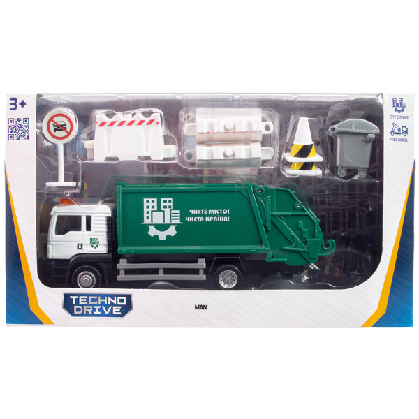 Фото - Наземная спецтехника TechnoDrive МУСОРОВОЗ МAN с аксессуарами (250431U)