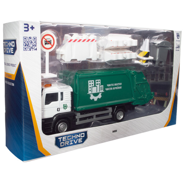 Фото - Наземная спецтехника TechnoDrive МУСОРОВОЗ МAN с аксессуарами (250431U)