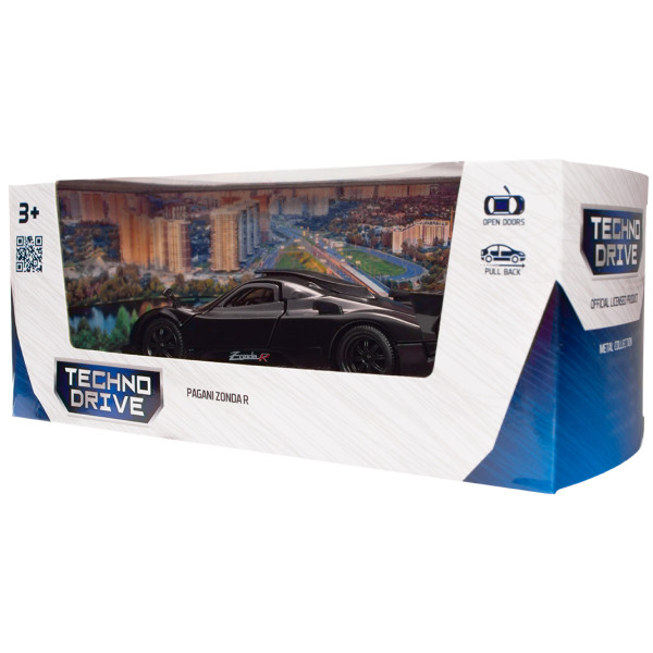 Фото - Коллекционный легковой транспорт TechnoDrive PAGANI ZONDA R черный (250434U)