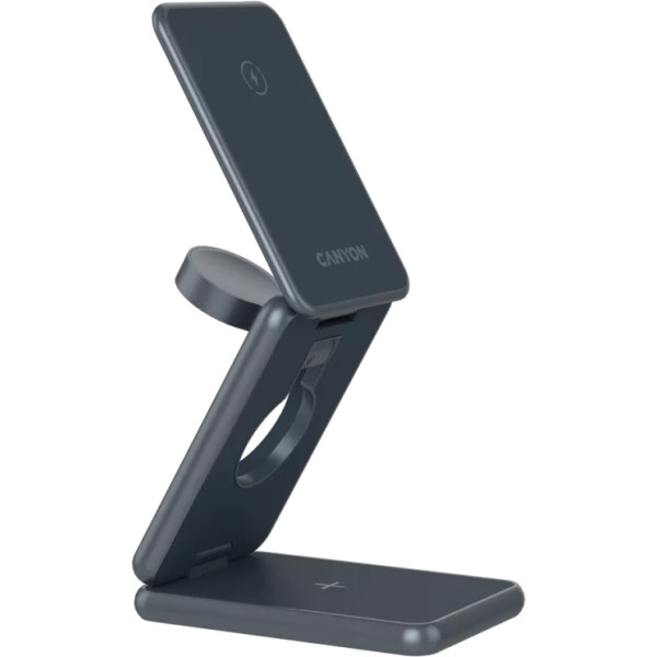 Фото - Беспроводное зарядное устройство Canyon OnCharge 309 15W 3in1 Metal (CNS-WCS309M)