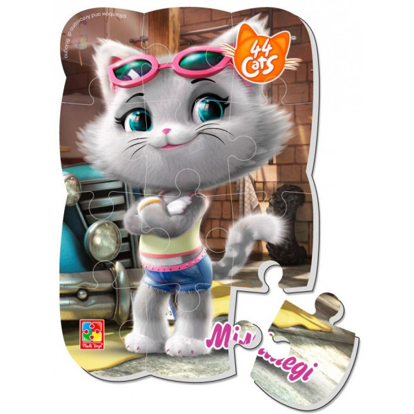 Фото - Пазлы картонные (3-4 года) Vladi Toys 44 Кота. Миледи в городе (VT3205-85)