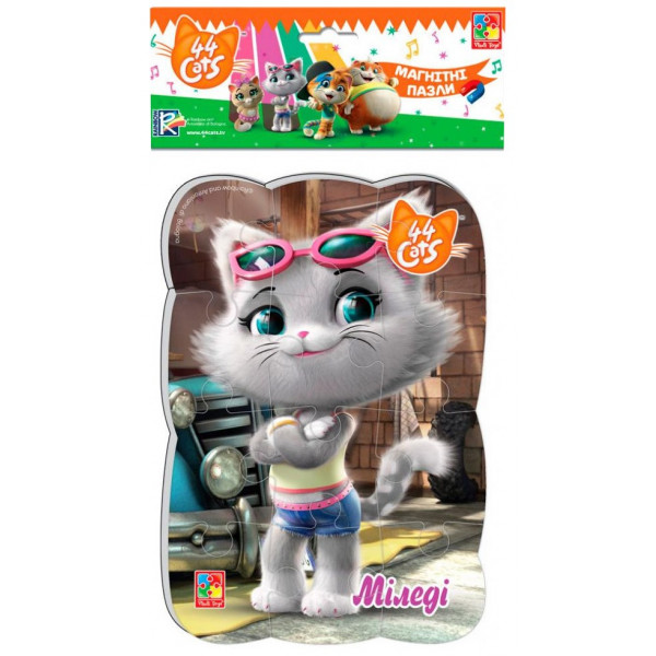 Фото - Пазлы картонные (3-4 года) Vladi Toys 44 Кота. Миледи в городе (VT3205-85)
