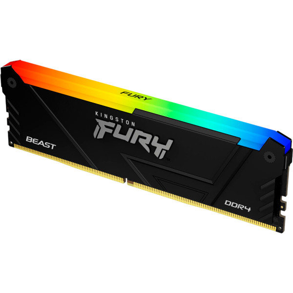 Фото - Память DDR Kingston 8GB 3200MT/s DDR4 CL16 DIMM FURY Beast RGB (KF432C16BB2A/8WP)