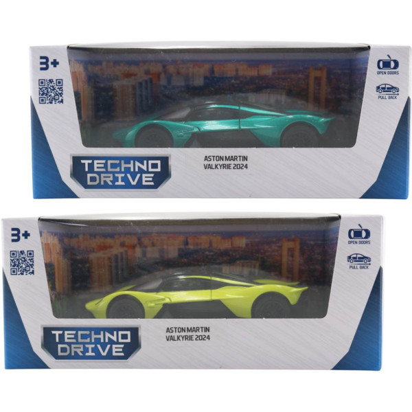 Фото - Автотранспорт TechnoDrive ASTON MARTIN VALKYRIE 2024 зеленый/желтый в ассортименте (250951)