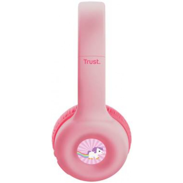 Фото - Наушники накладные беспроводные Trust Nouna Kids, Wireless, Mic, Pink (25274)