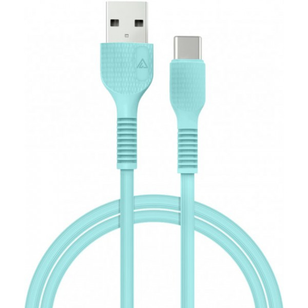Фото - Кабель синхронизации данных ACCLAB USB to Type-C 1,2m  Mint (AL-CBCOLOR-T1MT)