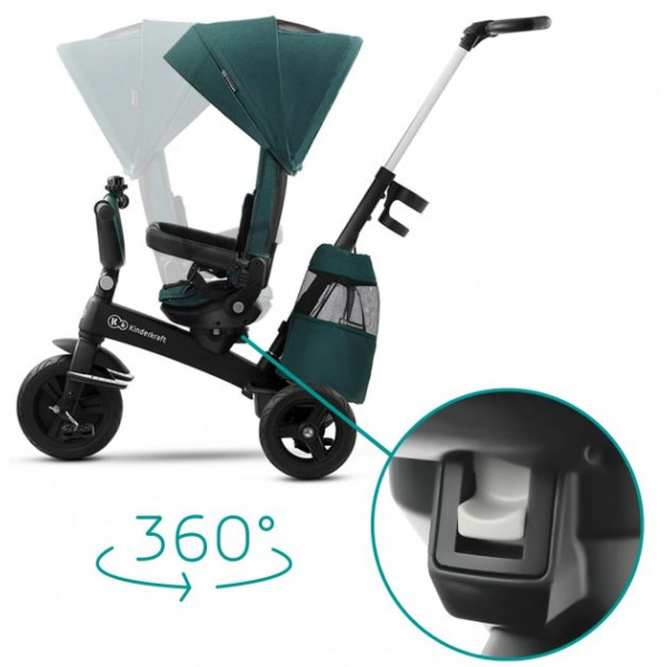 Фото - Трёхколёсный велосипед Kinderkraft Easytwist Midnight Green (KKRETWIGRE0000)