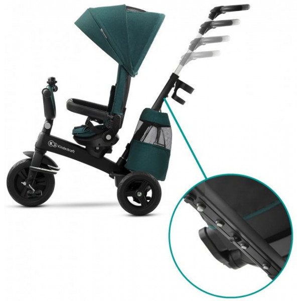 Фото - Трёхколёсный велосипед Kinderkraft Easytwist Midnight Green (KKRETWIGRE0000)