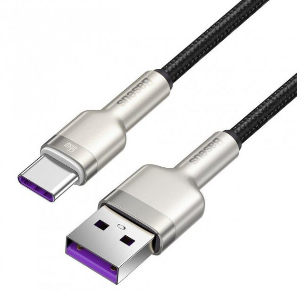 Фото - Кабель синхронизации данных Baseus AM-Type-C M 0.25 m 6.0A 66W Black (CAKF000001)